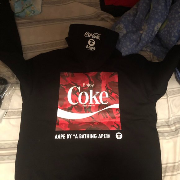 Coca Cola x Aape By Bape Hoodie sz XL - Picture 2 of 2
